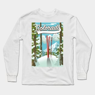 Colorado Ski poster Long Sleeve T-Shirt